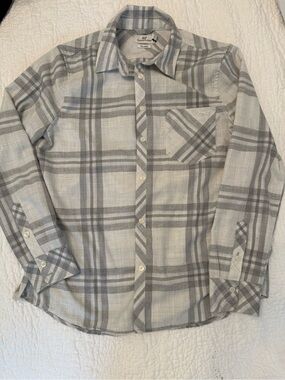 Vineyard Vines Light Gray Plaid Relaxed Button-Up